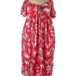 Red Print Dress